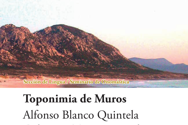 Muros acolle este venres a presentación do libro de Alfonso Blanco Quintela sobre a súa toponimia