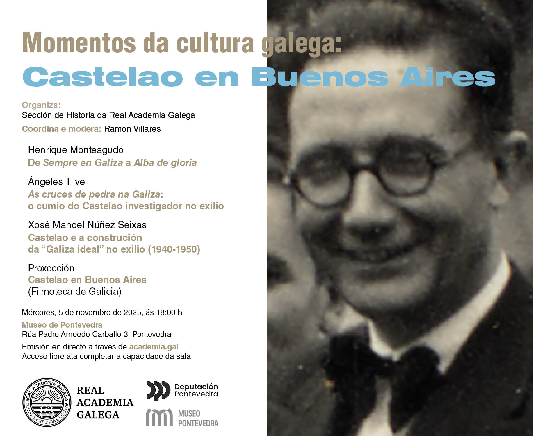 Castelao en Buenos Aires inaugura o ciclo ‘Momentos da cultura galega’
